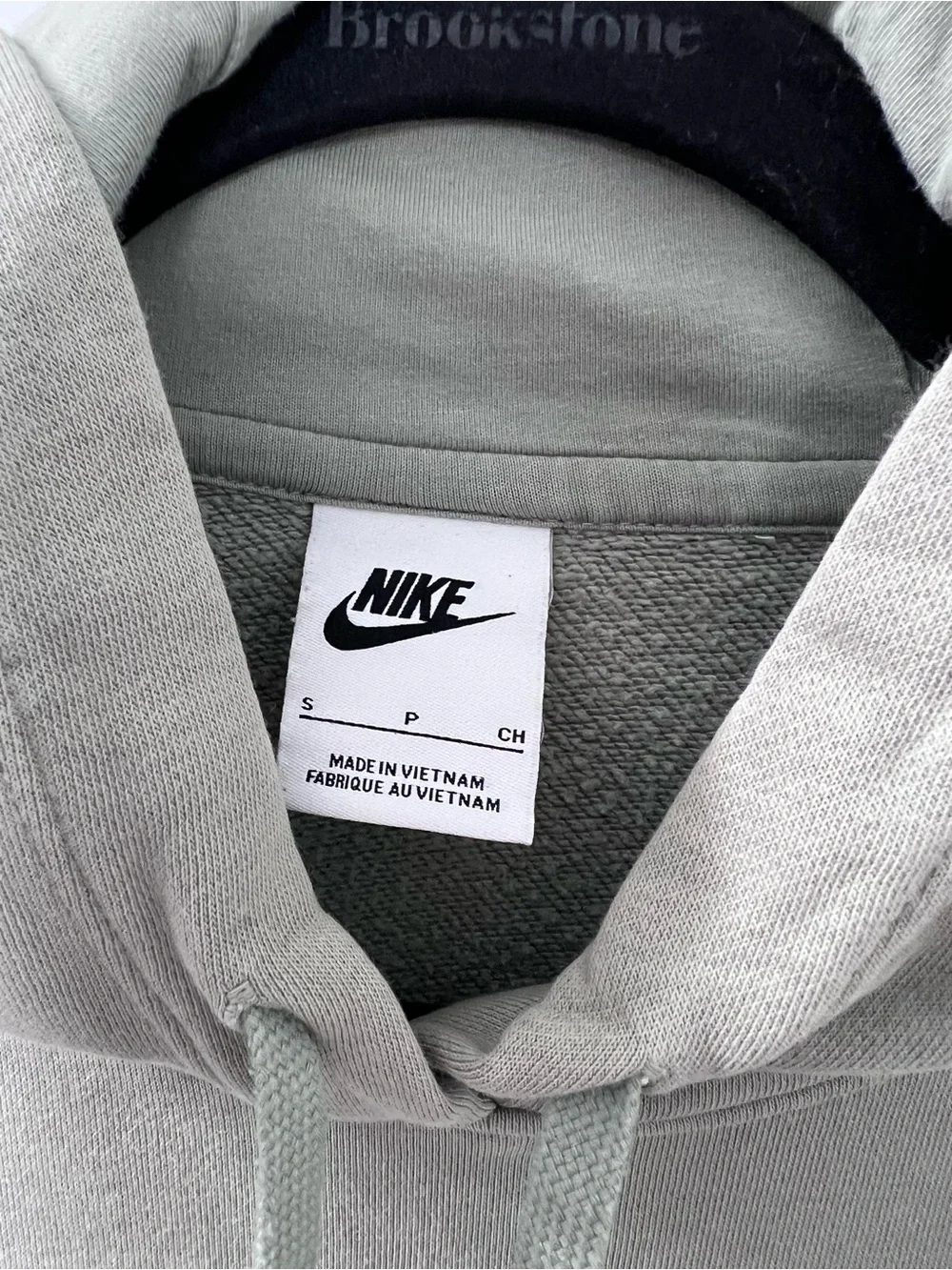 Nike Club Fleece Hoodie Sage Green Embroidered Logo Pullover
